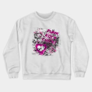 Punk Rock Chick Emo Girl Scene Girl Punk Girl Crewneck Sweatshirt